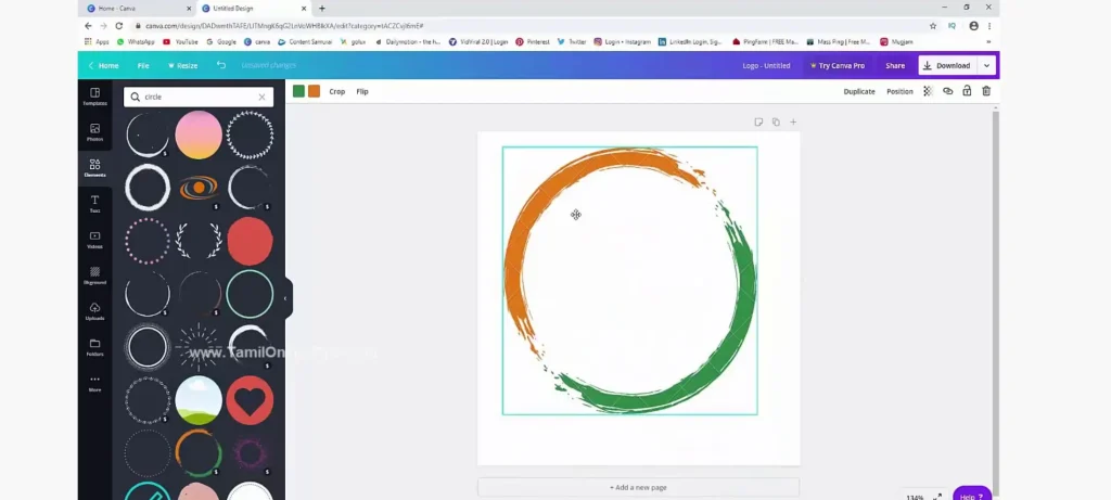 تصميم شعار في كانفا