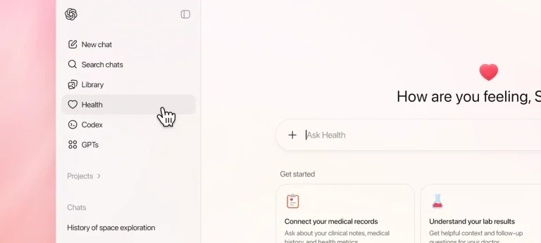 OpenAI تطلق “ChatGPT Health” لربط بياناتك الصحية بالذكاء