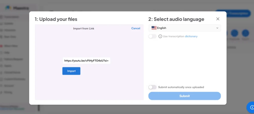 تحويل فيديو يوتيوب الى نص