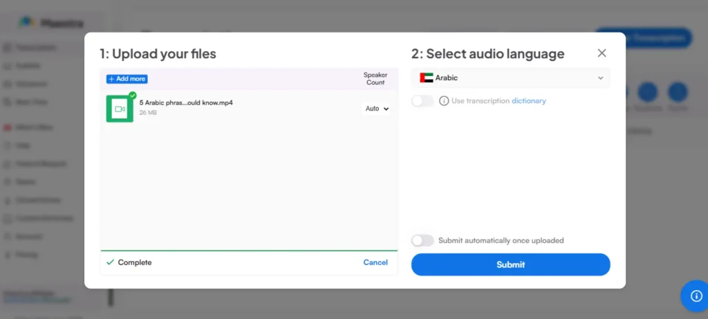 تحويل فيديو يوتيوب الى نص