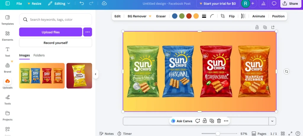 تصميم خلفية بالذكاء الاصطناعي