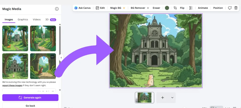 تصميم قصة مصورة بالذكاء الاصطناعي