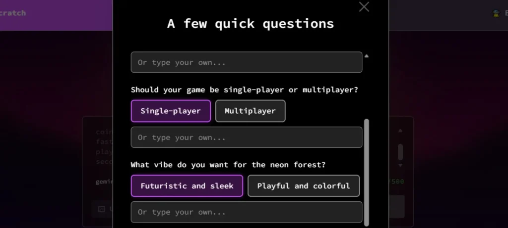 تصميم لعبة بالذكاء الاصطناعي مجانا