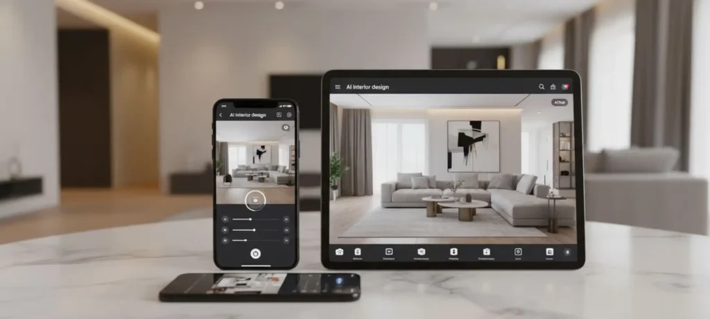 أدوات تصميم داخلي بالذكاء الاصطناعي