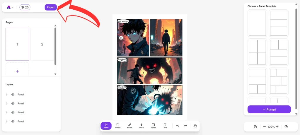 صنع مانجا بالذكاء الاصطناعي
