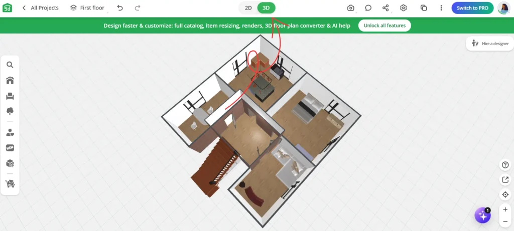 رسم مخطط معماري بالذكاء الاصطناعي