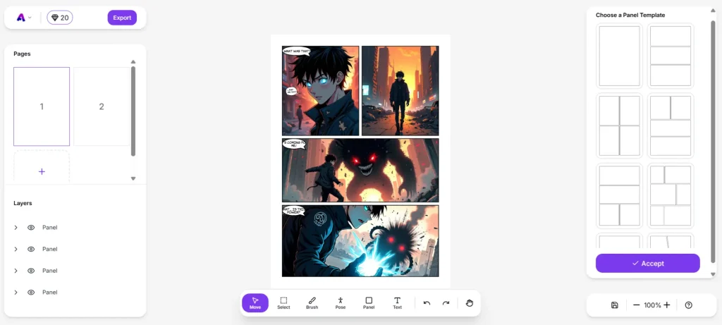 صنع مانجا بالذكاء الاصطناعي