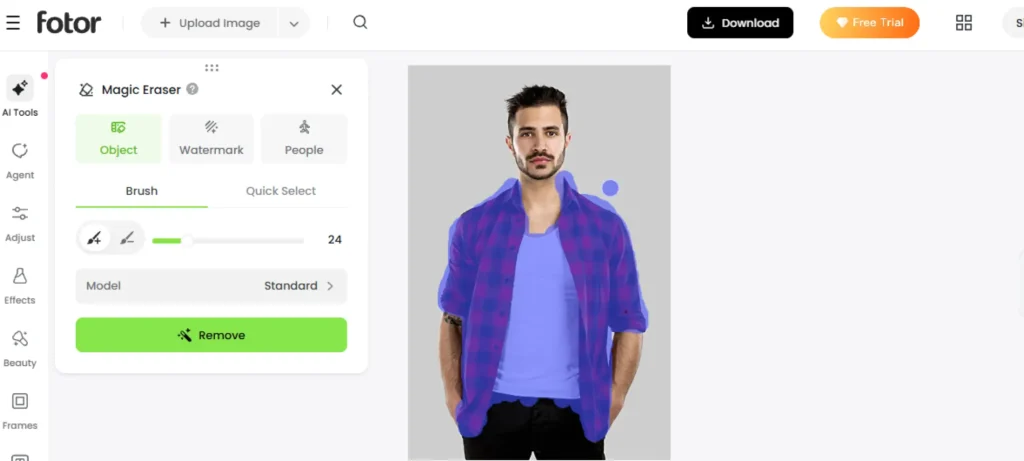 تغيير ملابس الصور بالذكاء الاصطناعي