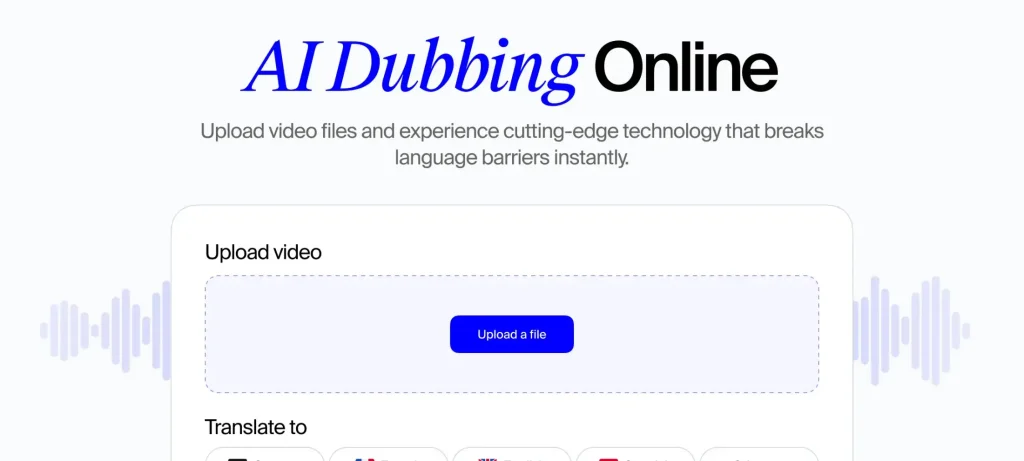 موقع AI Dubbing