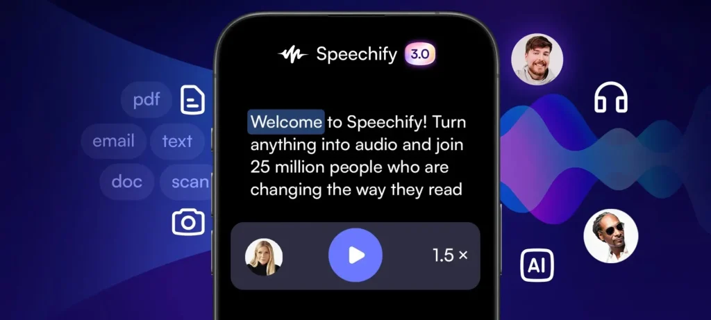 تطبيق Speechify
