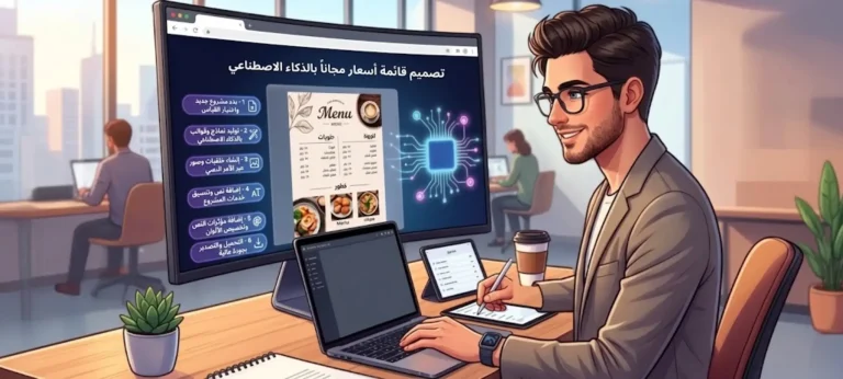 تصميم قائمة أسعار بالذكاء الاصطناعي